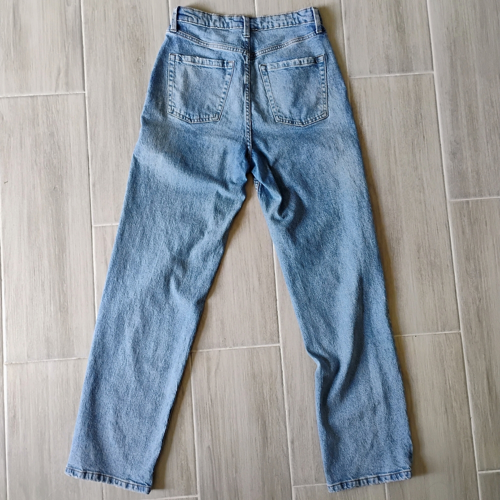 Wild Fable Distressed Denim Straight Leg Jeans Sz 6 - Picture 4 of 15